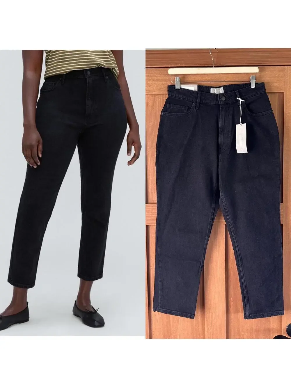NWT Everlane The Curvy Cheeky Jean Crop Straight Leg Black Women’s size 31 - Picture 1 of 15